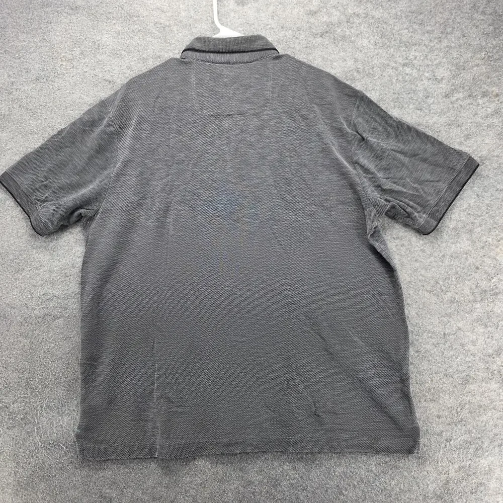 Tommy Bahama Polo Shirt Mens XL Gray Island Zone Moisture Wicking Breathable